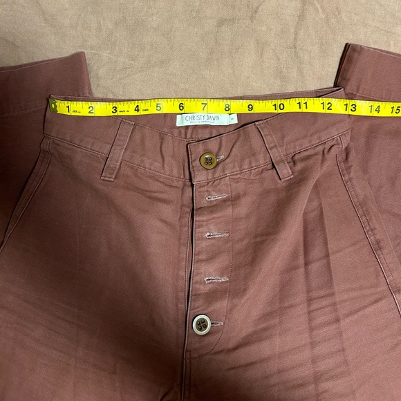 Christy Dawn Noah Pant Size 26 Wide Leg Cropped High Waisted Boysenberry Mauve - Picture 6 of 9